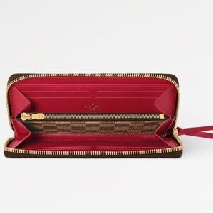 Louis Vuitton Red and Brown Checkered Wallet